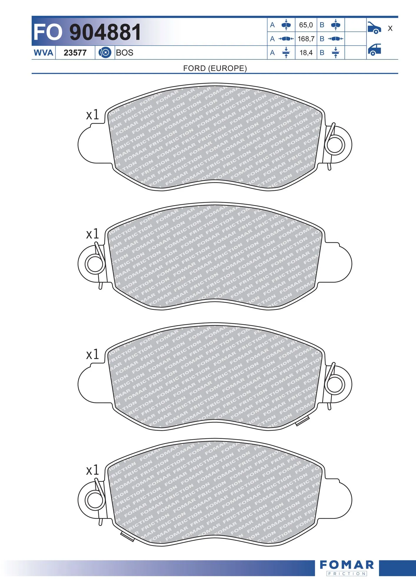 Brake Pad Set, disc brake